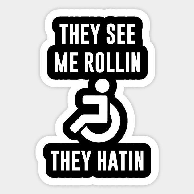 Funny Handicap Wheelchair Sticker by Bhagila